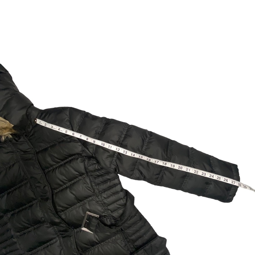 Brooks Brothers Down 346  Belted Puffer Parka Jacket Black L - Picture 13 of 13
